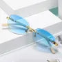 Retro Rimless Sunglasses