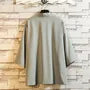 Elbow-Sleeve Plain Open Front Kimono Jacket