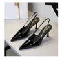 High Heel Rhinestone Slingback Sandals