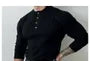 Henley Plain Ribbed Sweater