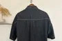 Short Sleeve Collared Washed Denim Shirt
