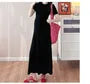 Maternity Short-Sleeve Crew Neck Plain Maxi T-Shirt Dress