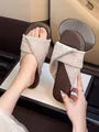 Pleated Slide Sandals