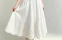 Eyelet Lace Short-Sleeve Midi A-Line Dress
