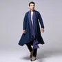Plain Tie Waist Asymmetrical Long Light Jacket