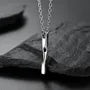 Stainless Steel Bar Pendant Necklace