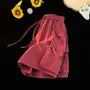 Drawstring Waist Plain Cargo Shorts