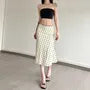 Low Rise Dotted Midi Pencil Skirt