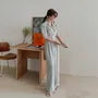 Elbow-Sleeve Lapel Collar Plain Wide Leg Jumpsuit