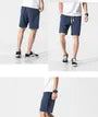 Plain Drawstring-Waist Linen Shorts
