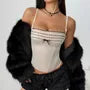Lace Panel Crop Corset Top