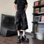 High Waist Plain Capri Pants