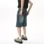 Mid Rise Washed Denim Shorts