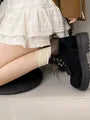 Lace-Up Platform Short Boots