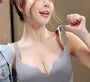 [90B - 100E] Plus Size Scallop Trim Plain Bra