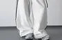 Drawstring Waist Striped Panel Baggy Sweatpants