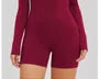 Long Sleeve Square Neck Plain Romper