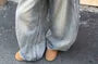 Low Rise Washed Barrel Leg Baggy Jeans