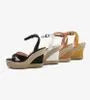 [38] Ankle Strap Wedge-Heel Sandals