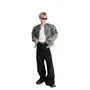 Stand Collar Zip-Up Denim Jacket