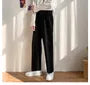 High Waist Plain Straight Leg Pants