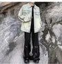 Collared Washed Button-Up Denim Jacket