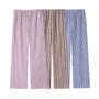 Elastic Waist Striped Straight Leg Pajama Pants