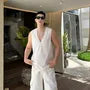 V-Neck Plain Tank Top