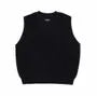 V-Neck Plain Waffle Oversized Sweater Vest