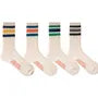 Set of 4: Striped Crew Socks