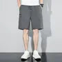 Drawstring Waist Plain Cargo Shorts