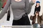 Long-Sleeve Crewneck Plain T-Shirt
