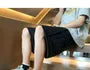 Drawstring Waist Plain Wide Leg Sweat Shorts
