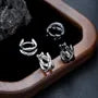 Layered Alloy Huggie Earring / Set