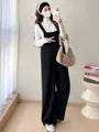 Maternity Plain Wide Leg Dungaree