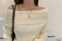 Off-Shoulder Ribbed Sweater