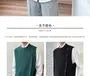 Crew Neck Plain Asymmetrical Button-Up Sweater Vest