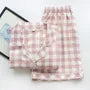 Couple Matching Pajama Set: Short-Sleeve Plaid Button Top + Shorts (Various Designs)