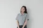 [L - 3XL] Plain Collared Button-Up Short-Sleeve Crop Shirt