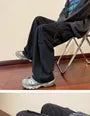 Mid Rise Plain Wide Leg Cargo Pants