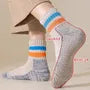 Striped Ribbed Crew Socks
