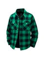 Long-Sleeve Plaid Button-Up Shirt
