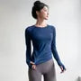 Long-Sleeve Crewneck Plain Sports Top