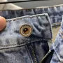 Mid Rise Washed Distressed Denim Shorts