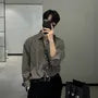 Long-Sleeve Plain Button-Up Shirt