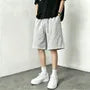 Drawstring Waist Plain Sweatshorts