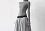 Drawstring Waist Two Tone Baggy Sweatpants