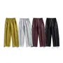 Drawstring Waist Contrast Stitched Loose Fit Sweatants