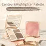 2 IN 1 Highlighter Contour Palette - 4 Colors
