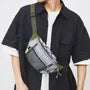 Drawstring Panel Mesh Belt Bag